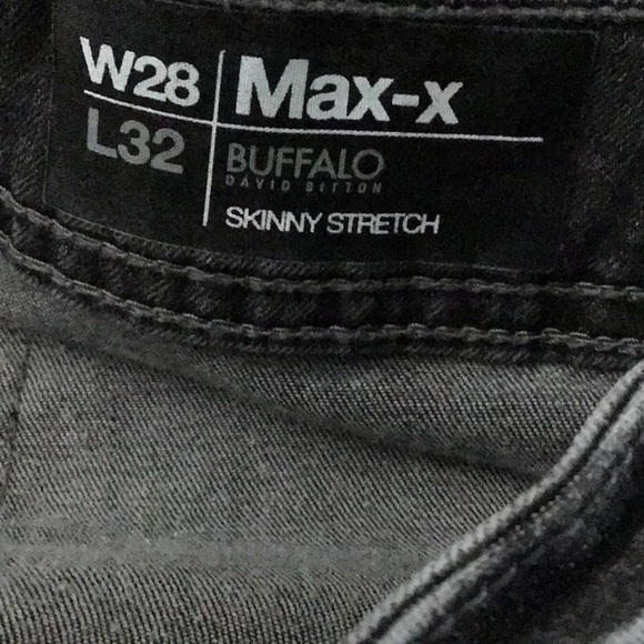 Buffalo David Bitton Max-x skinny stretch black/grey jeans sz 28 - Picture 8 of 9